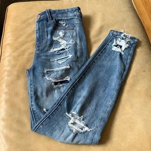 American eagle next level stretch ripped jeans